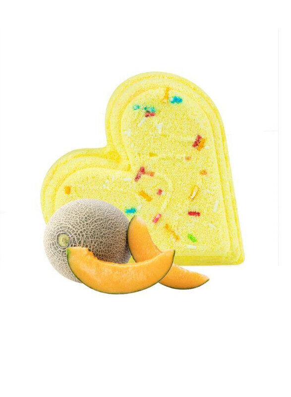 

Soap&Friends Juicy Melon Bath Heart: Sparkling Effervescent Bath Bomb - 120g