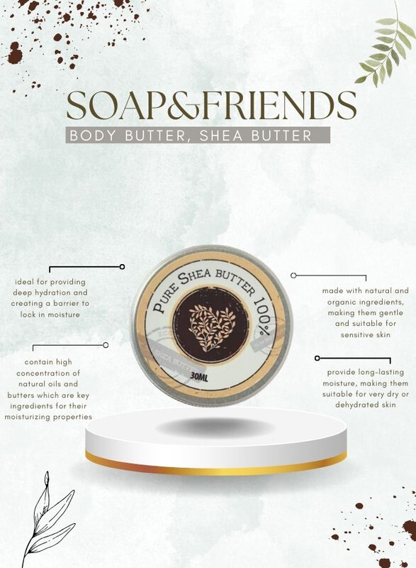 Soap&Friends 100% Pure Shea Butter - Natural Beauty Essential, 30 ml