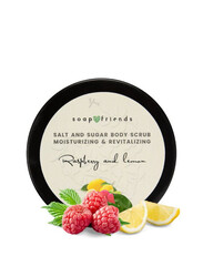 Body Scrub Raspberry with Lemon, Deep Cleansing and Regenerating Body Scrub for Sauna and Steam Bath - 50gm