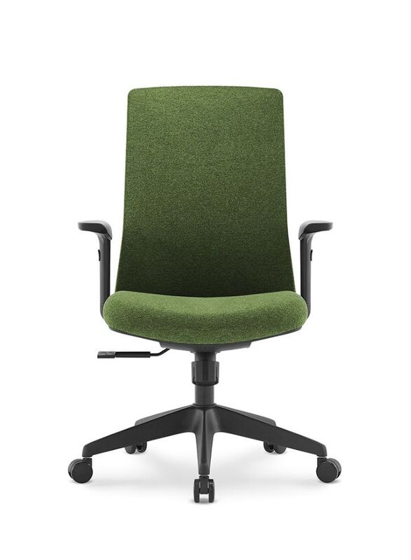 Middle Back Ergonomic Office Chair Without Headrest for Office, Home Office and Shops, Green