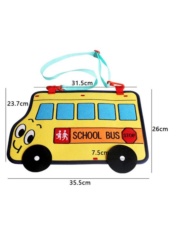 Baby Games 2 3 4 Years Old, for Kids, Educational Toys Life Skills, present and boy, School Bus Shape