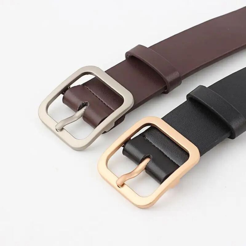 Leather Belts for Women Waist Sash Female Waistband Dresses Jeans Belts, Coffee