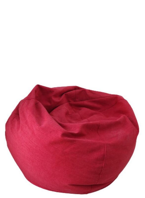 Solid Multi-Purpose Bean Bag With Polystyrene Filling, large, Red