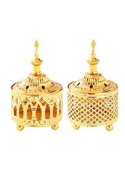 Elegant Bakhoor Incense Burner Gold - Portable Luxurious Golden Burner for Home, Relaxation and Office