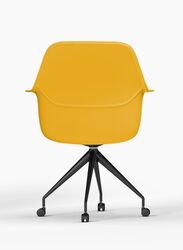 Multi-Purpose Visitor Chair Upholstered Seat and Back, Yellow
