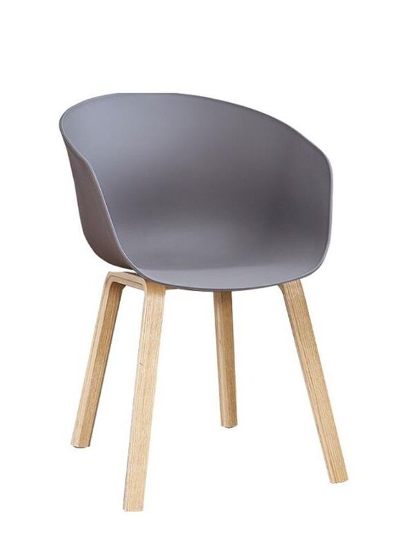 Visitor Chair With Wooden Legs for Visitors in Office, Lobby, Living Room, Grey