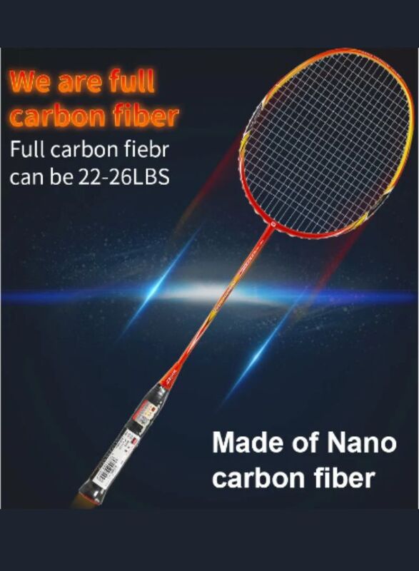 Whizz S520 Badminton Racket Set for Family Game, School Sports, Lightweight with Full Cover for Indoor and Outdoor Play, Intermediate, Senior Level, Red