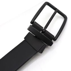 Classic and Timeless: Genuine Black Leather Cow Belt - A Versatile Accessory for Any Occasion, 115cm