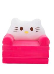 Foldable Toddler Chair Lounger for Girls, Removable and Washable Lazy Sleeping Sofa for Kids, Baby Sofa Bed Foldable Chair, Kitty