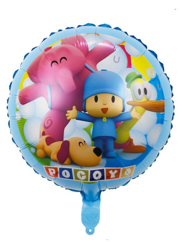 1 pc 18 Inch Birthday Party Balloons Large Size Pocoyo Double Sided Foil Balloon Adult & Kids Party Theme Decorations for Birthday, Anniversary, Baby Shower
