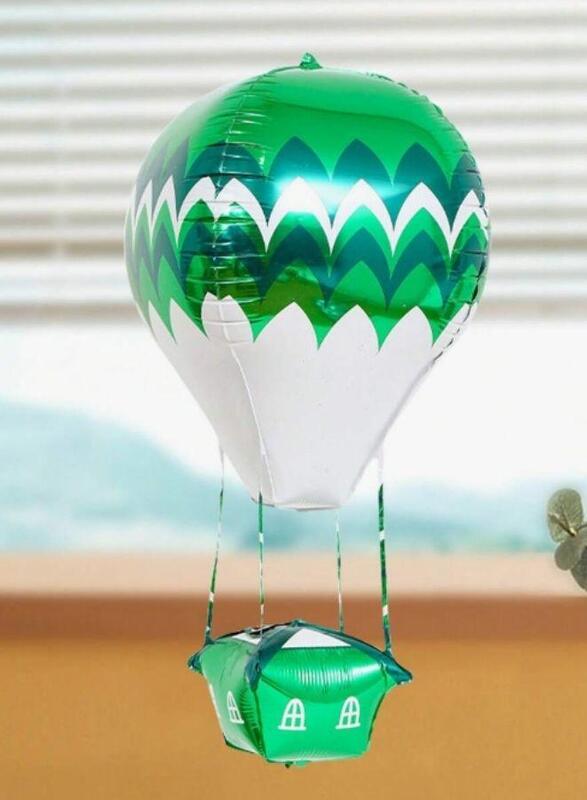 89 cm 3D Hot Air Foil Balloon, Birthday Party Decor, Anniversary Decor, Graduation Decor, Holiday Decor,Valentine's Day Decor, Easter Decor, Indoor Outdoor Decor, Home Decor, Room Decor, Green