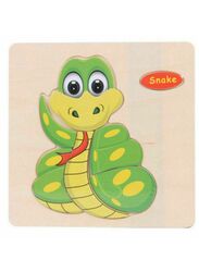 Wooden Puzzles for Kids Boys and Girls Animals Set Snake