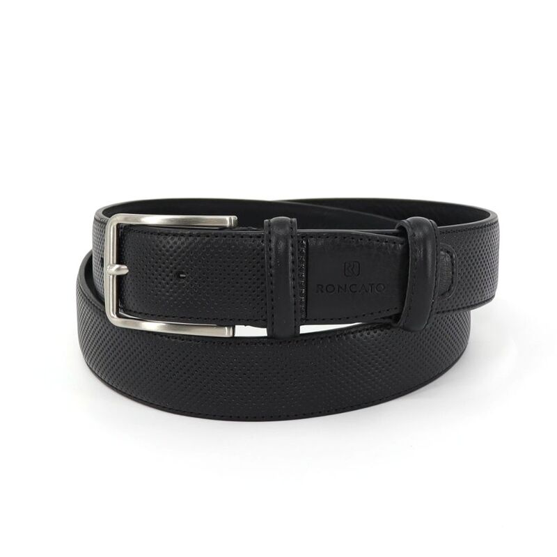 Classic and Timeless: Genuine Black Leather Cow Belt - A Versatile Accessory for Any Occasion, 125cm