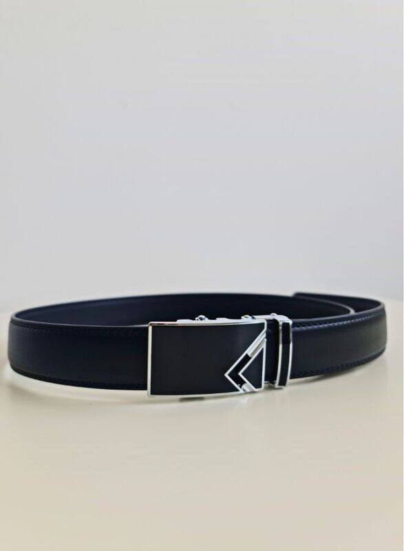 

China Men's Leather Belt, Adjustable Ratchet Belt Automatic Buckle