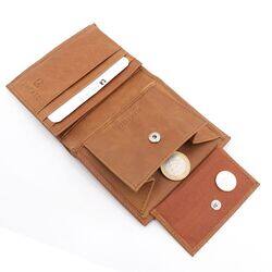 R Roncato Leather Wallet, Equipped With Spaces for Credit Cards, Documents in Card Format and Banknotes, Camel