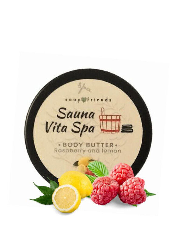 

Soap&friends Raspberry Lemon Body Butter - 50ml, Luxurious Spa treatment for Your Skin Post-Sauna