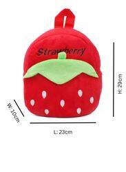 Mini Backpack Kids Cute School Shoulder Bag Toddler Plush Small Backpack Baby Schoolbag Preschool Bag Gift, Strawberry