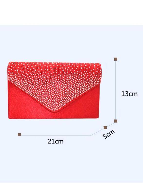 Elegant Solid Color Rhinestone Purse: Elevate Your Evening Look with Mini Crossbody Clutch Bags for Women