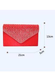 Elegant Solid Color Rhinestone Purse: Elevate Your Evening Look with Mini Crossbody Clutch Bags for Women