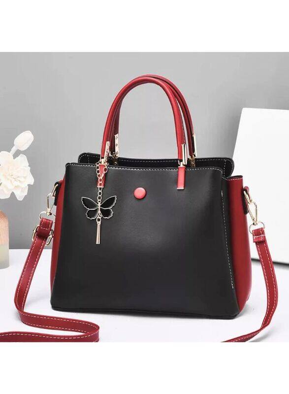 

Generic Black Leather Purse with Butterfly Keychain - A Stylish and Functional Accessory for Women