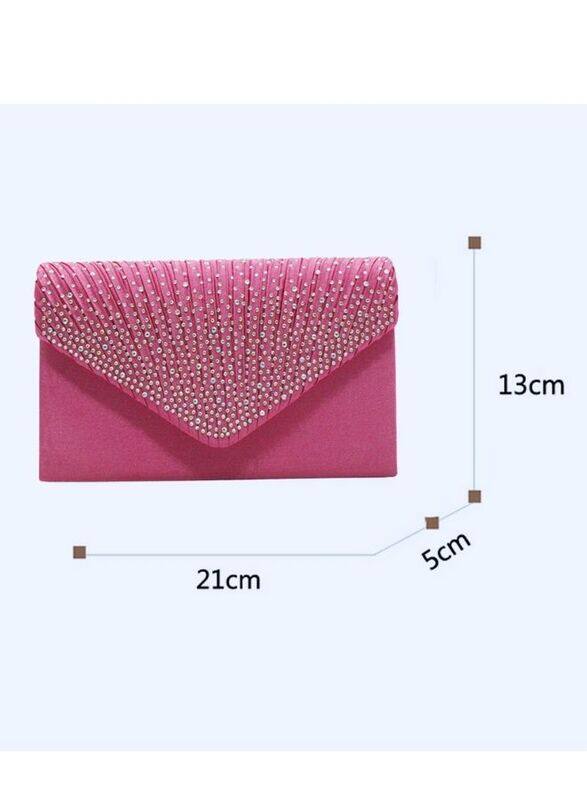 Elegant Solid Color Rhinestone Purse: Elevate Your Evening Look with Mini Crossbody Clutch Bags for Women