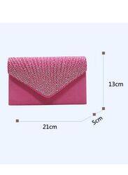 Elegant Solid Color Rhinestone Purse: Elevate Your Evening Look with Mini Crossbody Clutch Bags for Women