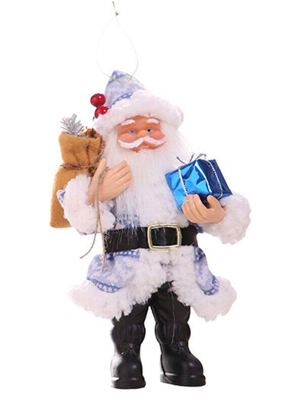 

Generic Christmas Decorations Resin Santa Claus Standing Posture Ornaments Doll Pendant Blue