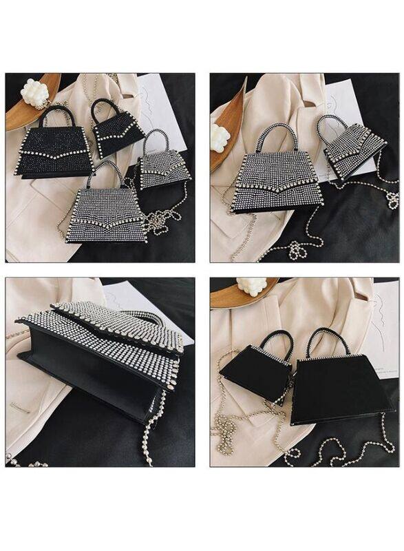 Trendy Rivet Handbag, crossbody bag and Luxury Diamond Purses for Stylish Women