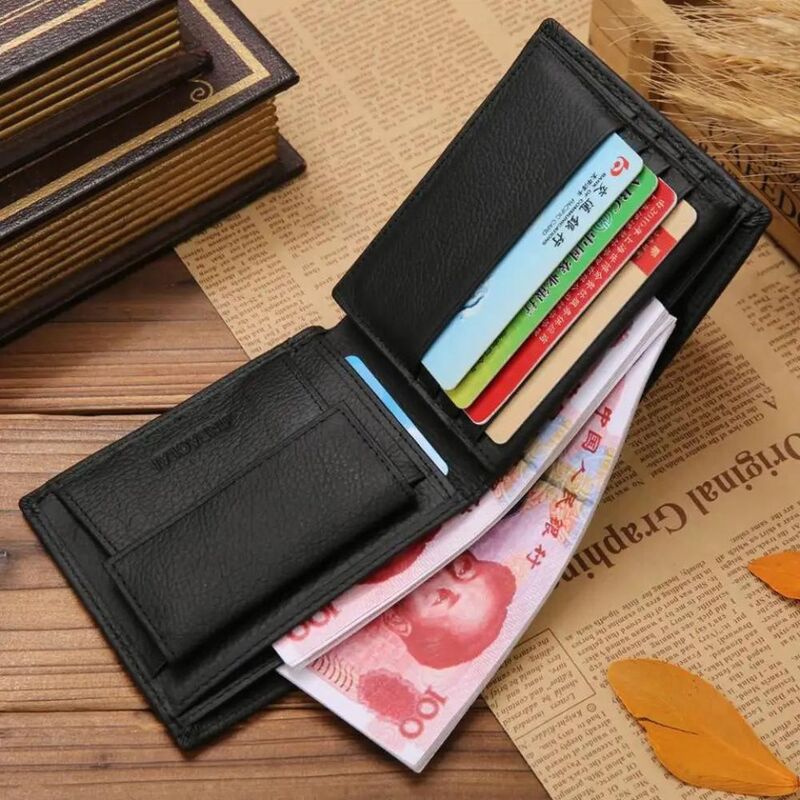 Stylish and Functional Men's Black Leather Wallet