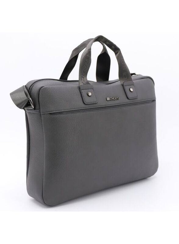 Sophisticated and Timeless: Grey Pure Leather Women's Handbag