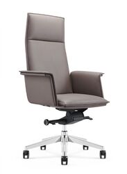 Modern Stylish Manager Leather Office Chair for Executives, Managers in Office, Home, Beige