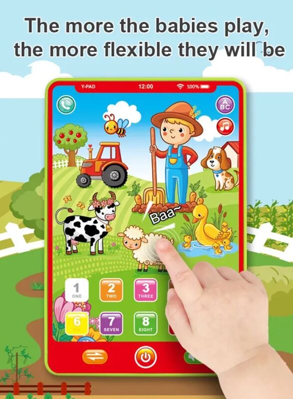 Voice Learning Machine Toy for 3+ Years , Interactive Learning of ABCs, Music, Numbers, and Animal Sounds