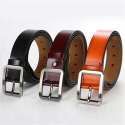 Enhance your look with the Premium Quality Coffee Leather Belt for Men: 120cm x 3.7cm.