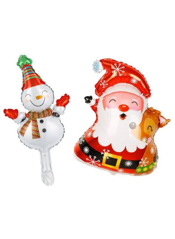 

Generic 2 pcs Christmas Decoration Foil Balloon Party Supplies for parties, celebrations, and decorating (Snowman & Santa)