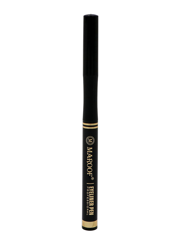 Maroof Professional Waterproof Eyeliner Pen, 2g, Bold Black, Black