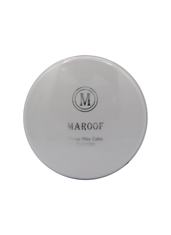 Maroof Three Way Cake Wet and Dry Compact Foundation, 03 Medium Ivory