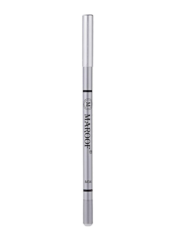 Maroof Soft Eye and Lip Liner Pencil, 34 Silver, Silver