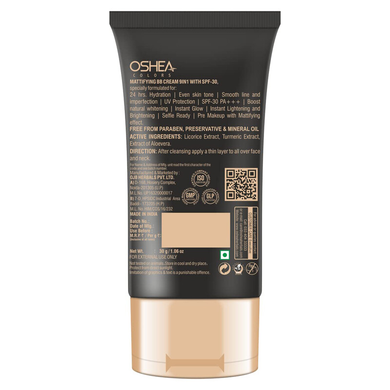 Oshea Herbals BB Cream 000 Light Warm, 30g