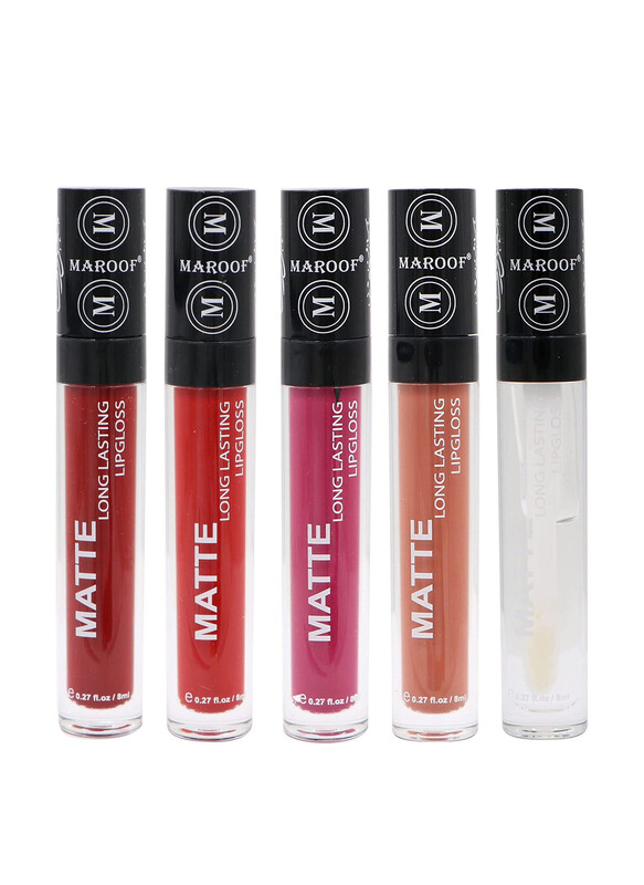 Maroof Matte Long Lasting Lipgloss, 8ml, With Me Always, Pack of 5