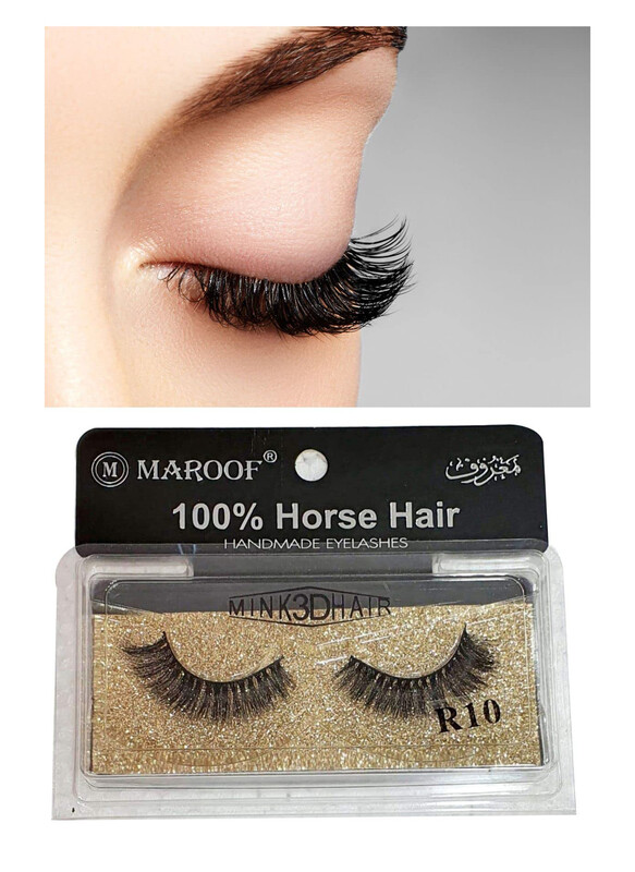 Maroof Eye and Lip Liner Soft Pencil With Face Powder And Horse Hair False Eyelashes Combo, Pack of 3, Multicolour