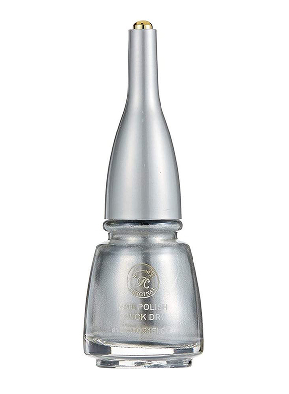 Enthrice Quick Dry Nail Polish, 15ml, 15 Silver, Silver