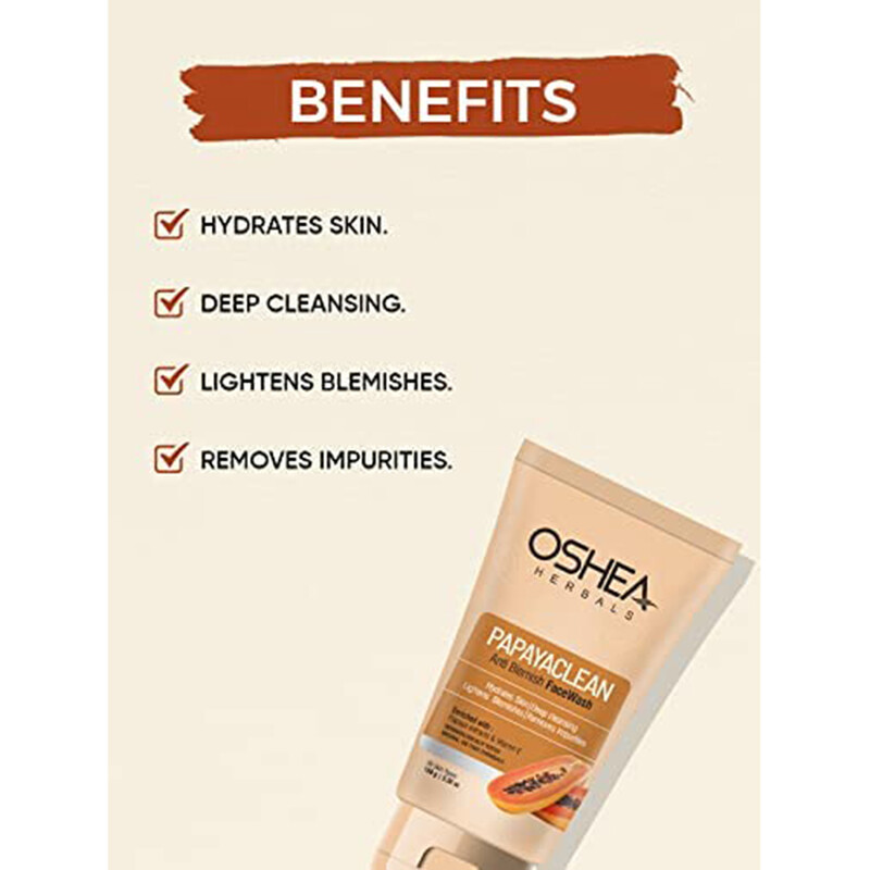 Oshea Herbals Papaya Clean Anti Blemishes Face Wash, 150ml