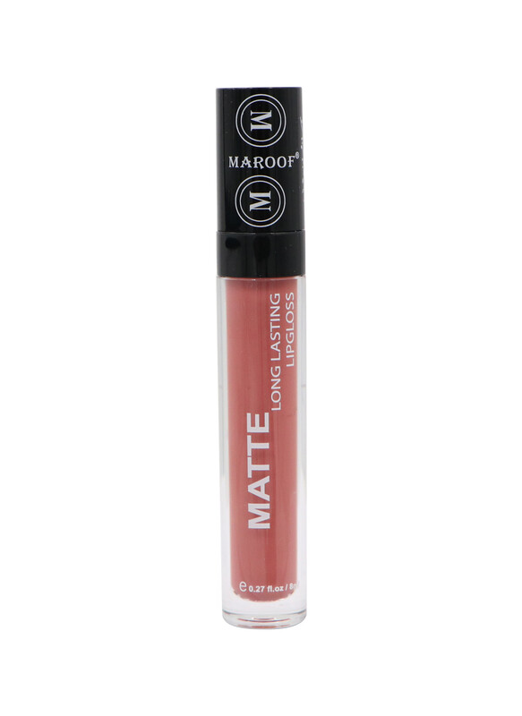 MAROOF Matte Long Lasting Lipgloss 8ml, 15 Nude