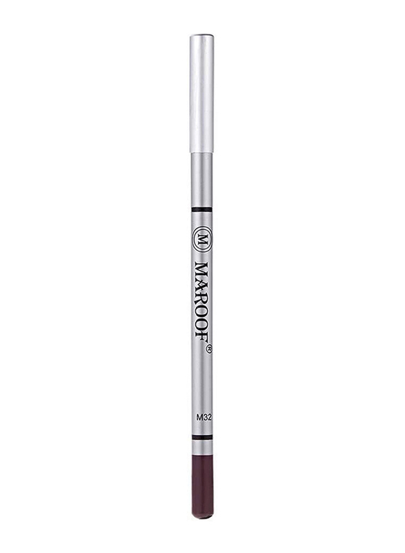 Maroof Soft Eye and Lip Liner Pencil, 32 Maroon, Red