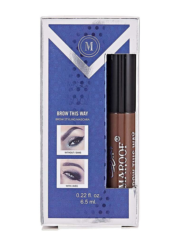 Maroof Eyebrow Styling Mascara, 6.5ml, 10 Brown, Brown