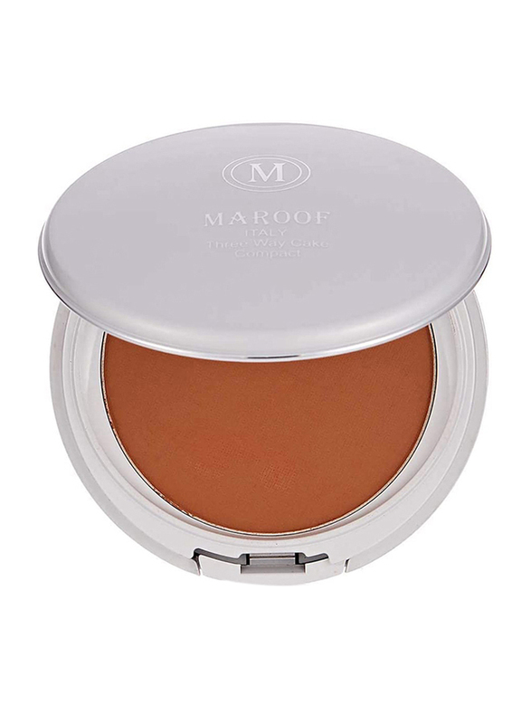 Maroof Three Way Cake Wet and Dry Compact Foundation, 09 Dark Brown