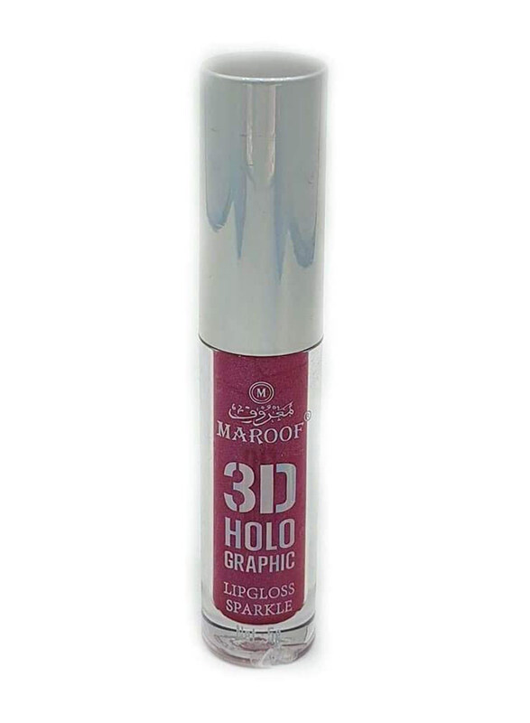 

Maroof 3D Holographic Sparkle Lip Gloss, 5g, 07 Dark Pink, Pink