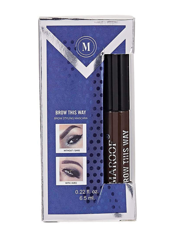 Maroof Eyebrow Styling Mascara, 6.5ml, 06 Dark Brown, Brown