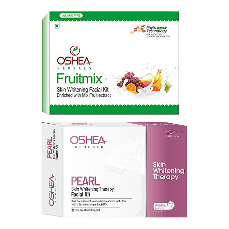 Oshea Herbals Pearl and Fruitmix Facial Kit Set, 126g