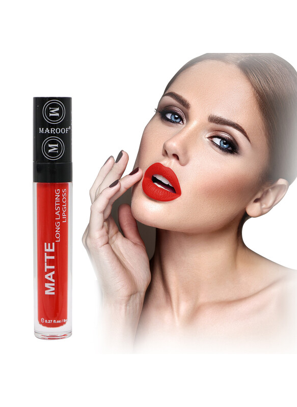 MAROOF Matte Long Lasting Lipgloss 8ml, 16 Romantic